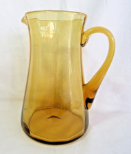 Vintage Large 3pt Amber Glass