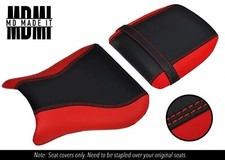 FITS DUCATI 748 916 996 998 BIPOSTO CUSTOM GRIP VINYL SEAT COVERS SET BLACK RED