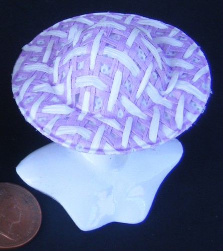 Dolls house ladies hat purple - ladies,