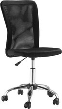 Vinsetto Mesh Office Chair, Desk Chair, Armless Swivel Computer Chair with Rolli