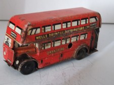 WELLS BRIMTOY LONDON TRANSPORT RED DOUBLE DECKER BUS SPARE REPAIR (NO KEY)