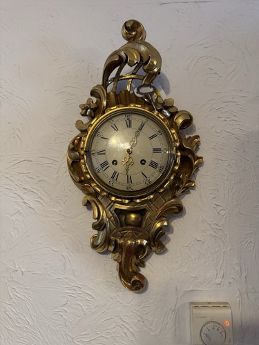 Vintage gold wall clock - gold,