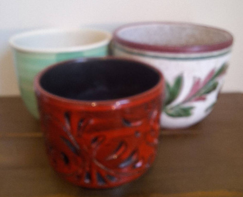 Set ceramic plant pots - set,