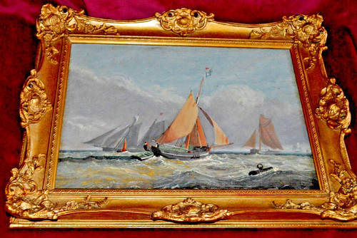 Antique victorian oil wood - oil,