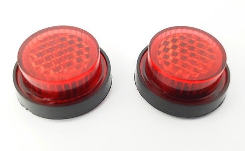 Red reflectors round - red,