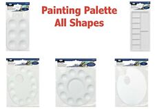 Paint Palettes Mixing Paint Artist Palette Plastic Oval Round Square Flat NEW