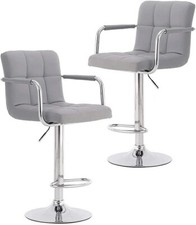 Set  of 2  Bar Stools Modern Cuban Venus Breakfast Bar Kitchen Barstool UK