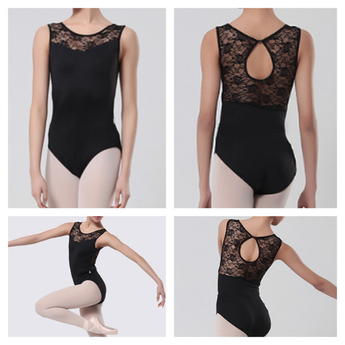 Ballet leotard black lace - ballet, leotard.black
