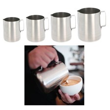 Stainless Steel Milk Jug Frothing Frother Coffee Latte Pitcher Metal Tea Gravy