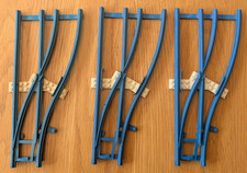 3 x Vintage Lego Train Track Points Junction - Right - Blue - No reserve