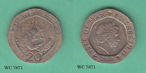 Isle man 20p - of, twenty