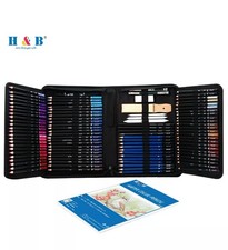 H&B 145 pcs Sketching Set with Sketch Pads – Drawing Supplies for Professionals