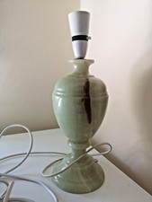 Vintage green onyx lamp 35cms
