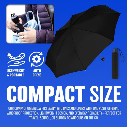 New folding black umbrella - new,