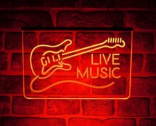 Live Music Guitar LED Neon