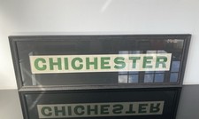 Vintage Chichester Original British Railways Carriage Window Destination Label