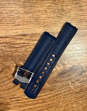 Omega seamaster 300 blue 22mm Rubber Watch Strap Band With buckle solid