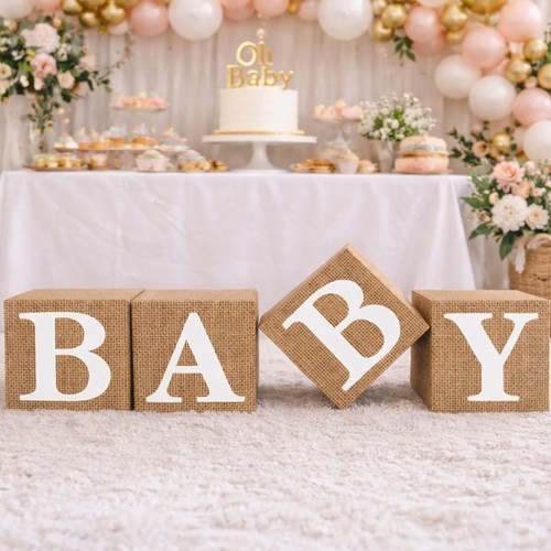 Baby shower burlap - shower,