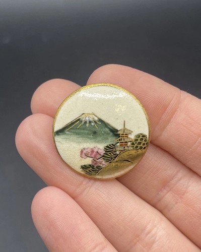 Japan satsuma pottery button - satsuma,