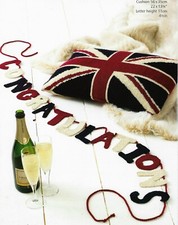 2161 CORONATION WEDDING BUNTING & UNION JACK CUSHION DK KNITTING PATT VINT COPY