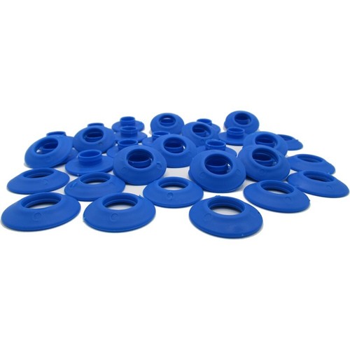 Blue plastic snap eyelets - snap,