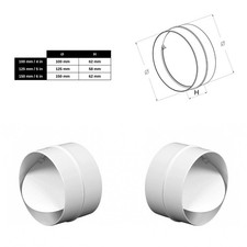 Duct Non Return Valve 100mm 4"/150mm Round Rigid  Connector with Shutter Damper