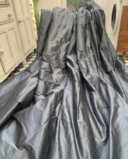 Pure Dupion Silk Curtains BLUE