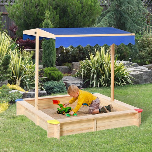 Kids square wooden - square, sandpit