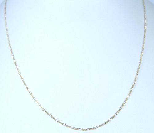 9ct yellow gold figaro chain - 9ct,