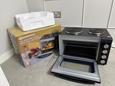 Daewoo 32L Electric Oven with Dual Hot Plates & Grill – Boxed & Tested  ndition 