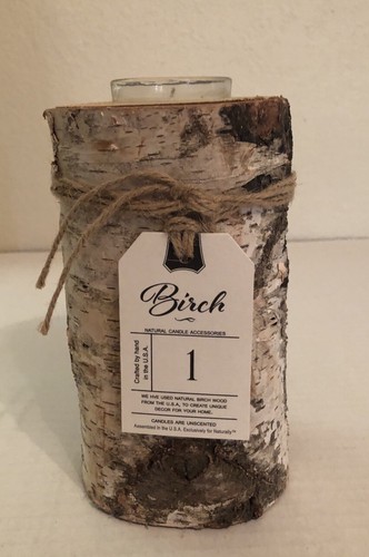 Birchwood tall votive - birchwood,