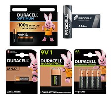 Duracell Batteries Rechargeable Optimum Plus Power Procell AA AAA C D 9V MN27