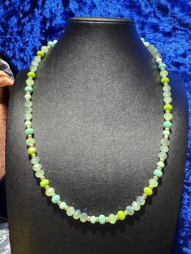 Beaded tennis necklace - mm,