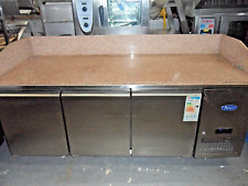 Fridge 3x Door Prep Counter Atosa EPF3485GR Granite Top Castors Recon Equipment