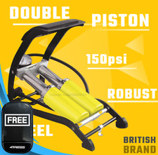 Air inflator foot pump - air, double