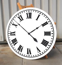 Massive 72cm 1970s industrial Turret Clock style vintage clock dial/face.