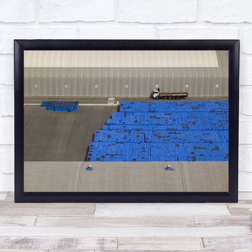 Rest blue containers lorry