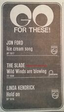 SLADE Wild Winds are blowing  VERY RARE 1969 Vintage Press ADVERT 6x3 inches
