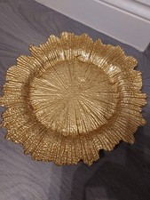 Glass charger plate christmas - glass,