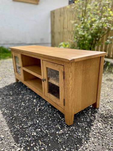 Solid oak wood stand unit - oak, tv