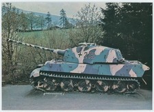 AFTER THE BATTLE POSTCARD - PZKPFW VI TIGER II 'KING TIGER'