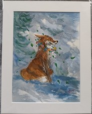 picture original watercolour fantasy Fox Fine Art dreamlike