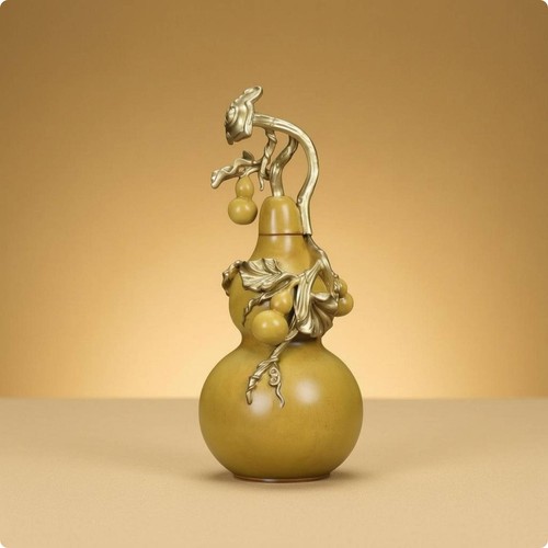 Copper gourd decor - copper,