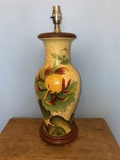 Vintage Converted  Vase Table Lamp Base Hand Painted  Floral