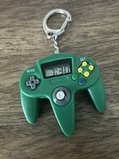 Official N64 Nintendo Game Controller Keyring Keychain LCD Clock - RARE