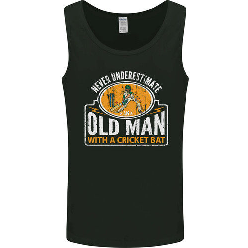 Old man with cricket bat - man,