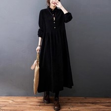 Lady Corduroy Dress Long Big