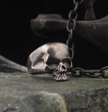 Halloween Men silver ring Hand Made pure 925 Silver Sterling man Ring Skull