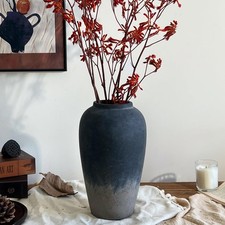 Large Black Terracotta Vase