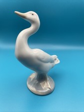 Vintage  Lladro white Goose Duck Porcelain Figurine 12cm Geese Bird